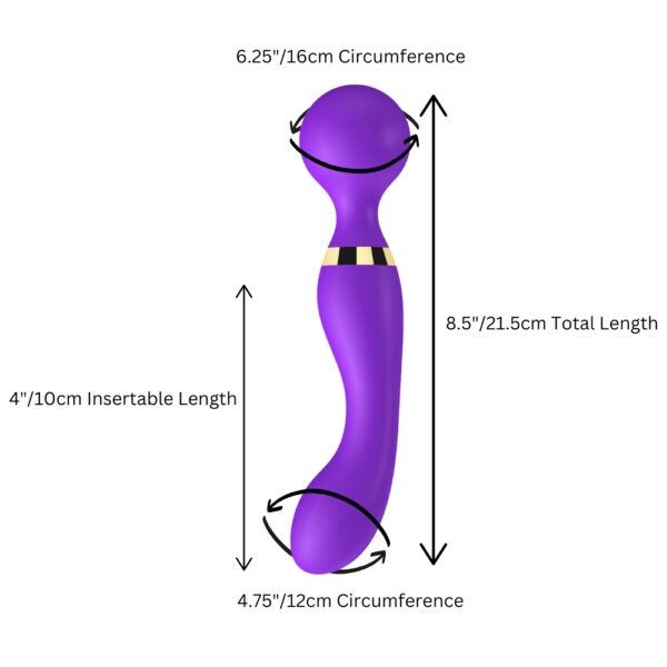 N12700-loving-joy-dual-ended-wand-vibrator-faq-3 ماساژور دو طرفه شارژی دو موتوردار کد 4309