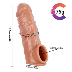 sex-toy-exotic-penis-sheath-extensione1fbf روکش آلت سیلیکونی طرح واقعی خاردار