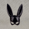 نقاب بالماسکه گوش‌دار مدل فانتزی (BDSM Mask) مشکی براق
