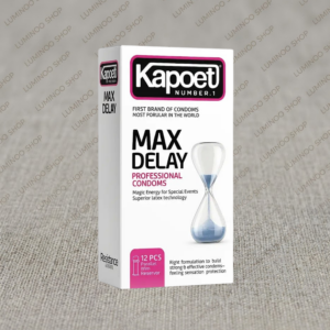 طراحی بدون عنوان_20260825_101011_۰۰۰۰ کاندوم فوق تاخیری و نازک کاپوت مدل Max Delay بسته ۱۲ عددی
