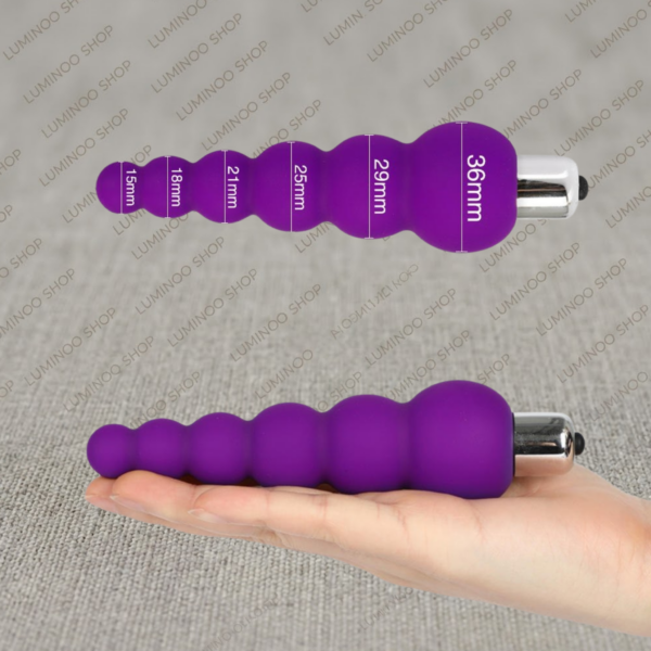 بات پلاگ ویبره‌دار سیلیکونی WD Toys Bullet | خرید آنال پلاگ ویبره