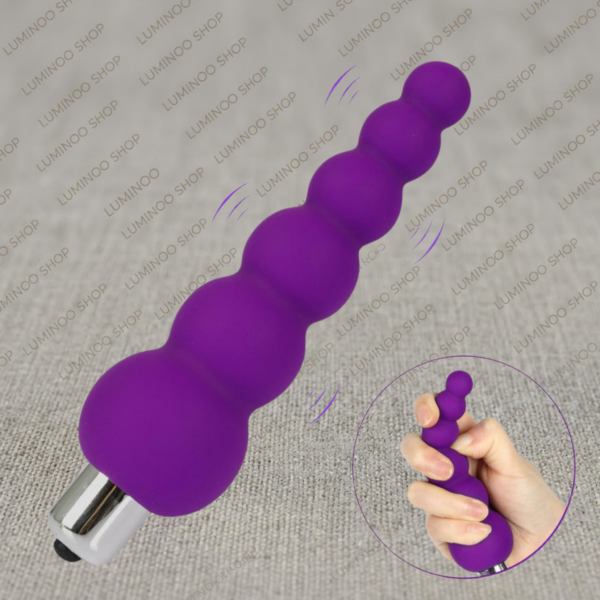 بات پلاگ ویبره‌دار سیلیکونی WD Toys Bullet | خرید آنال پلاگ ویبره